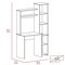 Tuhome 17.8 in. D X 63.9 in. H, 38.7 in. W X Laminate, Light Gray ELZ5539 - alternate 2